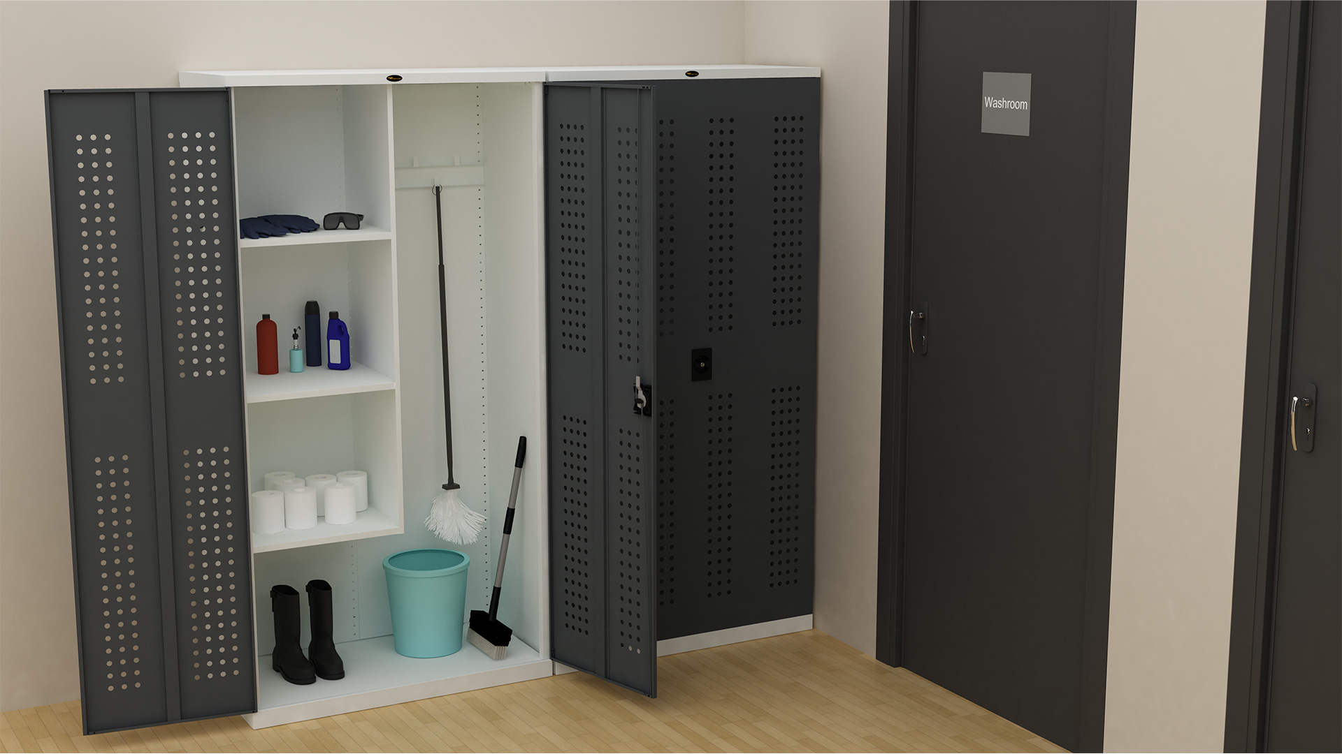 janitor-cupboards-with-doors-janitor-supplies-storage